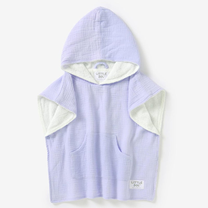 Little Sol منشفة شاطئ قطنية عضوية مع غطاء - للأطفال والرضع (0-2 سنوات) - Image 1